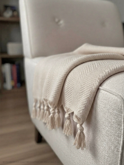 Плед-покрывало из хлопка Sidney, цвет Бежевый