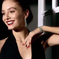 Серьги с Изумрудами и Бриллиантами, E0226-0/1