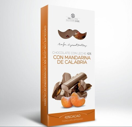 Шоколад Rafa Gorrotxategi молочный 42% с мандарином, 100 гр.