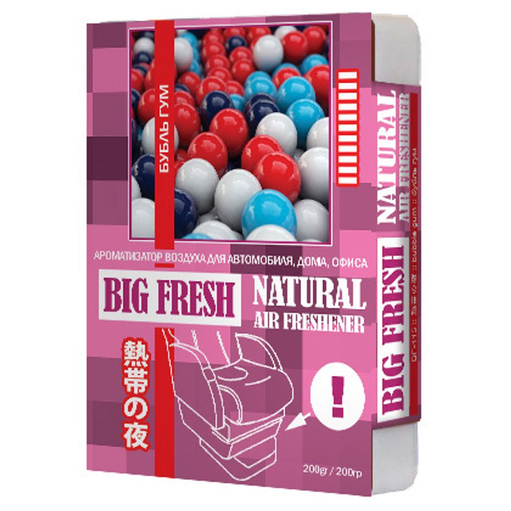 Ароматизатор под сиденье  BIG FRESH  Бубль гум 200 мл (FKVJP)