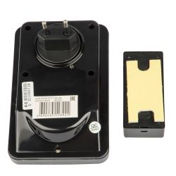 UDB-092W-R1T1-36S-BL Звонок электронный. 220В. 36 мелодий. Блистер. Черный. ТМ Uniel