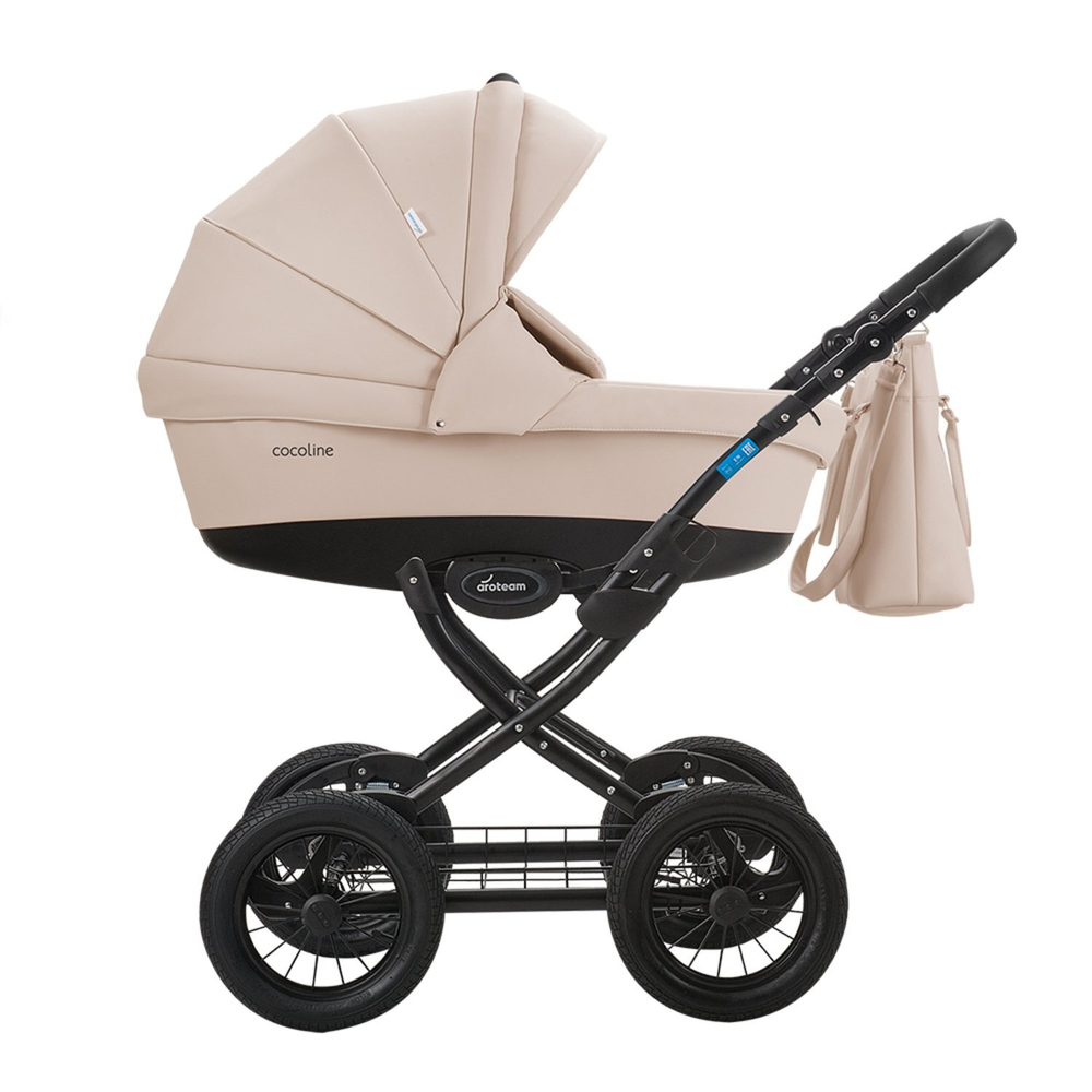 Коляска 2в1 Aroteam Cocoline 18 Prima/Бежевая кожа