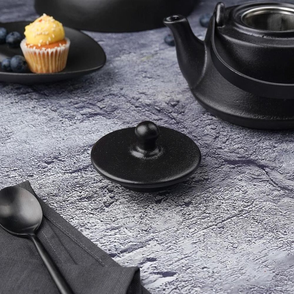 Чайник 600 мл d 14 см h8,5 см с ситом Smooth Black Raw Stellar P.L. Proff Cuisine [1]