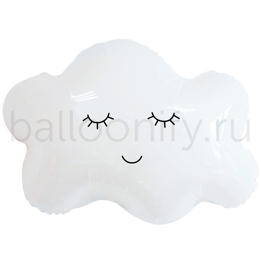Шар (27''/69 см) Фигура, Облако, Белый, 1 шт.