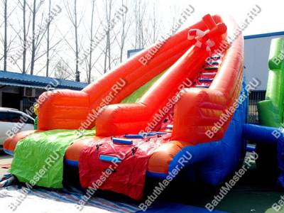 Наземный надувной аквапарк «Аквасфера-2», бассейн с круглым бортом и горкой 27*20*8 м