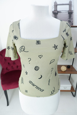 Футболка Promoda с оригинальным принтом 46 размер