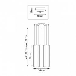 Подвесная люстра Lightstar Tubo L8T747437