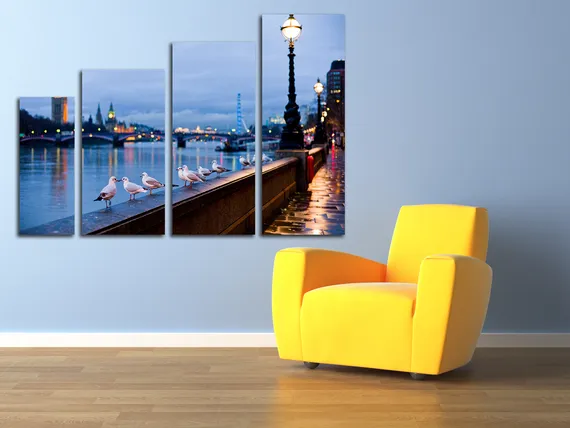 Модульная картина "Дождливый Лондон"