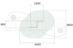 Шведская стенка Уголок СЭ001 для спортивной площадки