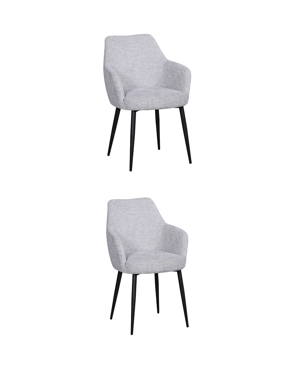 Стул обеденный Katys светло-серый рогожка 2 шт.