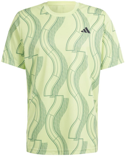 Мужская теннисная футболка Adidas Club Graphic T-Shirt - pulse lime/preloved green