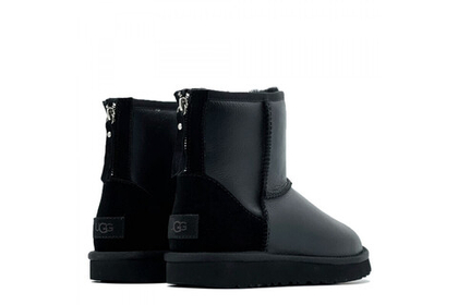 UGG Classic Mini Zip Metallic Black (без камней)
