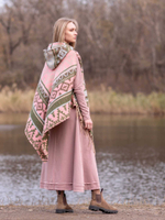 Пончо женское шерстяное с орнаментом