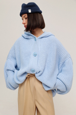 Кардиган вязанный с капюшоном