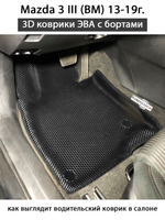 Автомобильные коврики ЭВА с бортами для Mazda 3 III (BM) 13-19г.