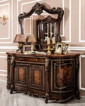 Комодм ДЖОКОНДА с зеркало корень дуба глянец