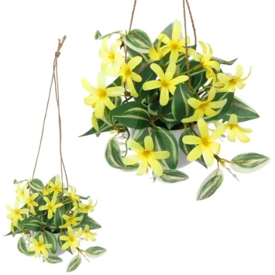 Цветочная композиция «Верона» 16см подвесная в горшке, желтые цветы