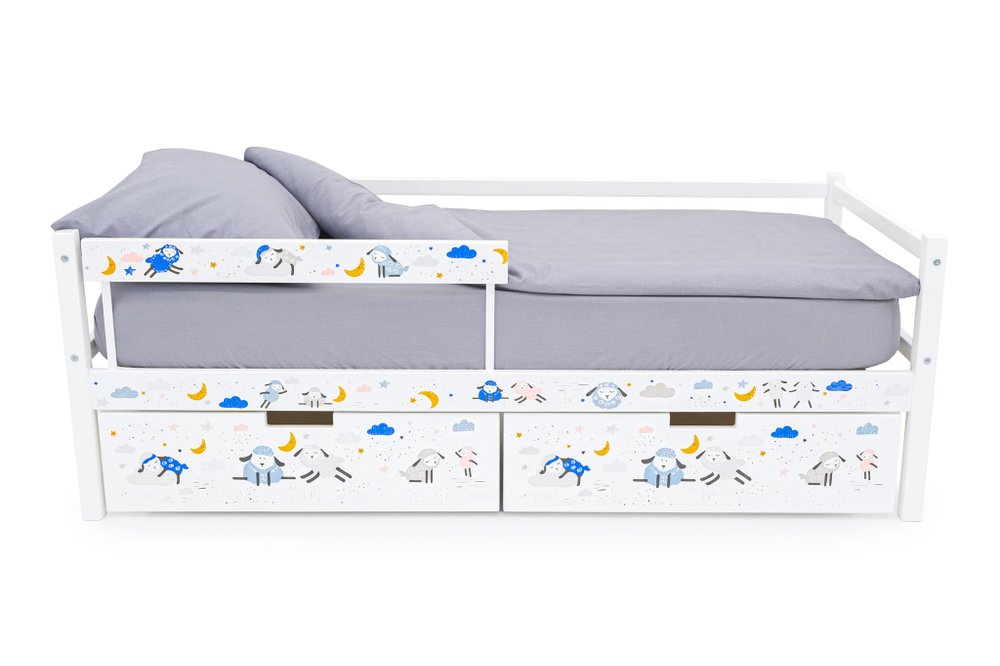 Детская кровать тахта Бельмарко Svogen белый барашки