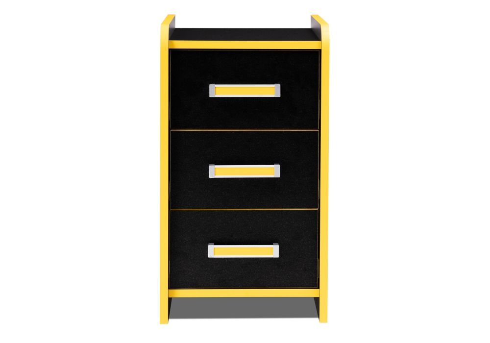 Тумба Ханна 33х50х60 черная / желтая