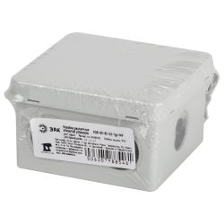 Распаячная коробка ЭРА KOR-80-80-50-7gv-MP серая 80х80х50мм с гермовводами 7 входов прямой монтаж IP55