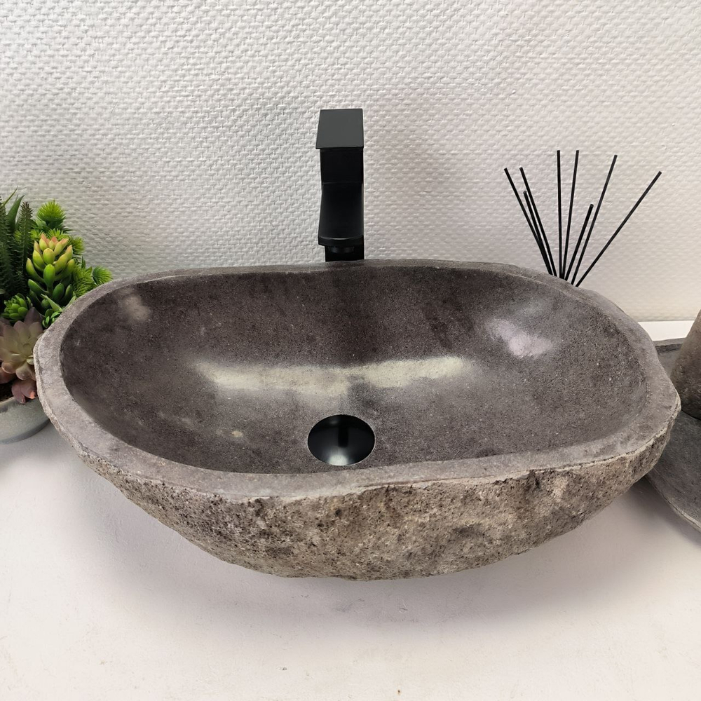 Раковина из речного камня RS63618 (55*33*15) 0122
