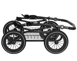 Детская коляска Roan Bass Next Classic Кожа d12 3 в 1 с автокреслом Elo Lux Black RCL301/1 Island Stone