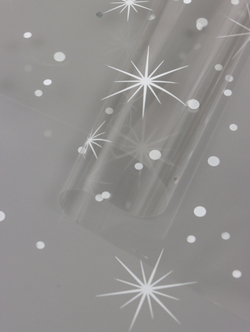 Пленка прозрачная с рисунком "Звездочка" Белый 70см 200гр 10894754