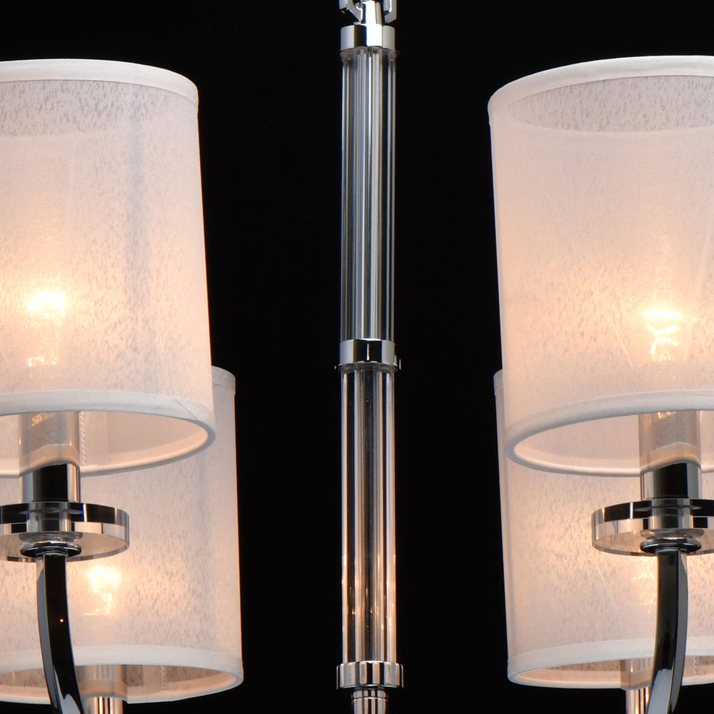 Люстра подвесная хрустальная Chiaro Палермо, 8 ламп E14, 480Вт, площадь освещения до 24м²