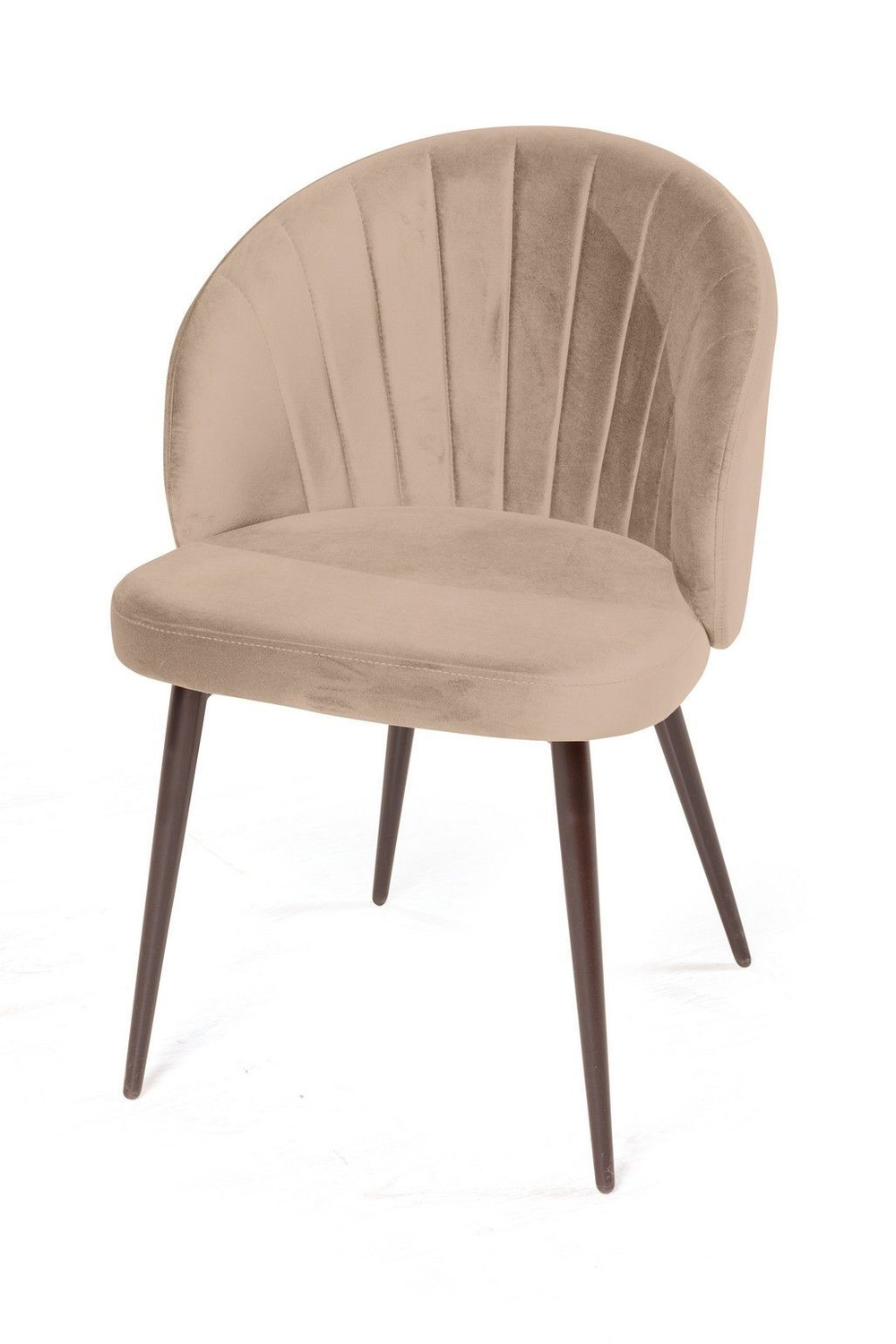 Стул Mont Blanc, бархат бежевый 5 / черный конус