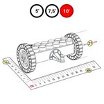 Мост без элементов фаркопа с колесами для GigaBloks