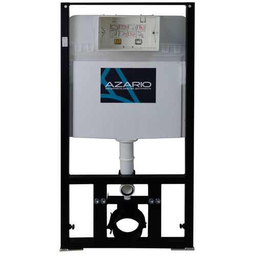 Комплект подвесной безободковый унитаз Azario Teramo AZ-8010-1000+AZ-0053-UQ с микролифтом + система инсталляции без кнопки смыва