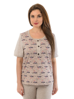 Футболка Ф-063Х/бежевый-енот