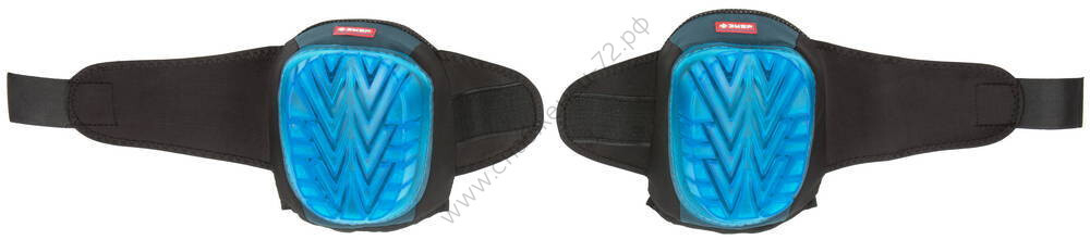 ЗУБР с гелевым наполнителем, с эргономичной пластиковой накладкой, защитные наколенники (11522)