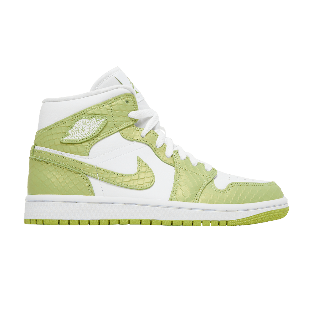 Кроссовки Jordan Air Jordan 1 Mid Se V2 "Green Python" (Женская размерная сетка)