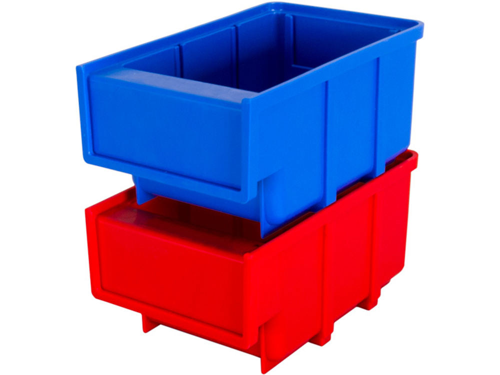Ящик сплошной 170×105×80 мм, объем 1.43 л., арт.: 6001, красный, код: 10554