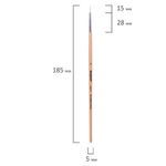 Кисть ПИФАГОР, из ворса козы, круглая, № 2, 200825