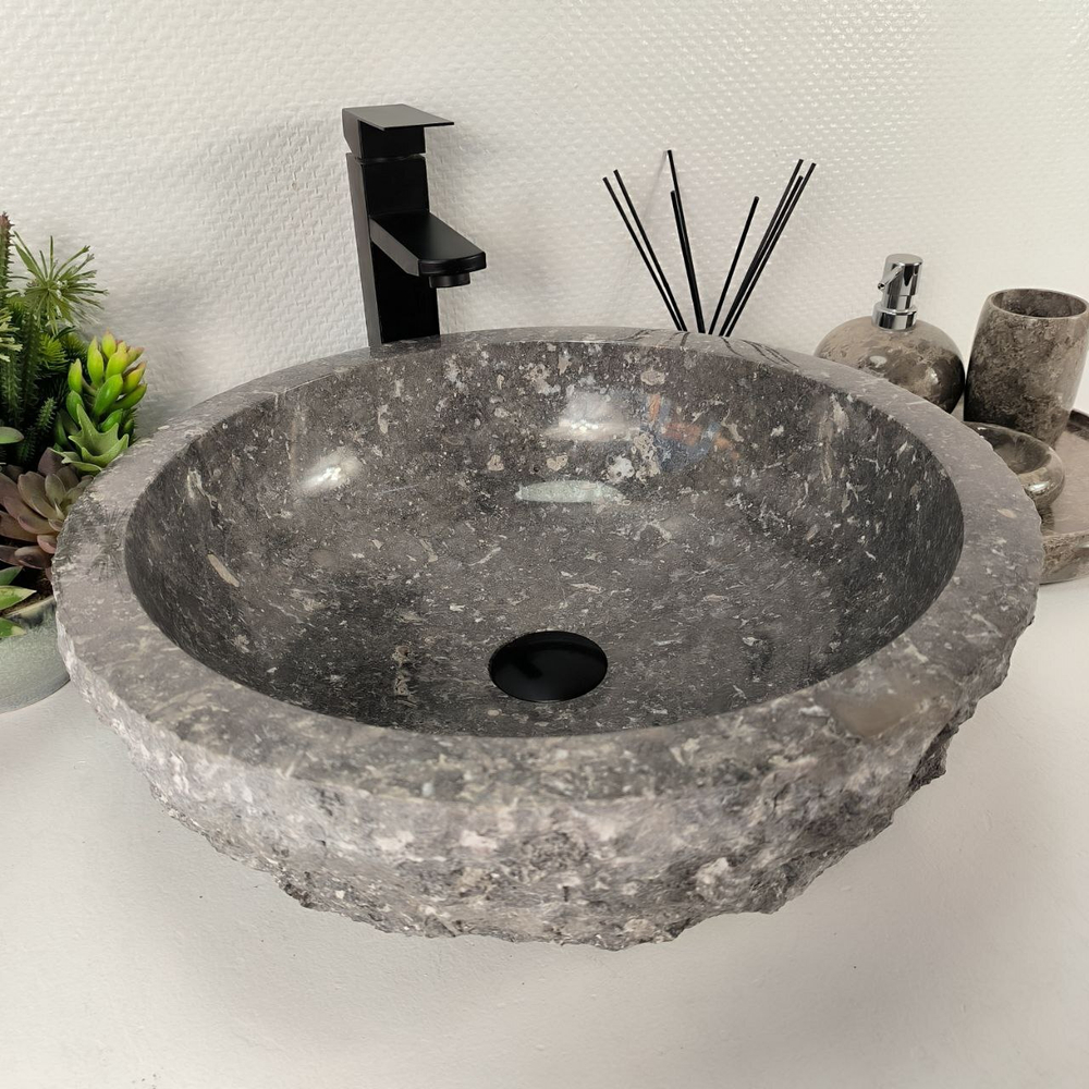 Раковина из мрамора Erozy Grey EM-64530 46*46*15 0186