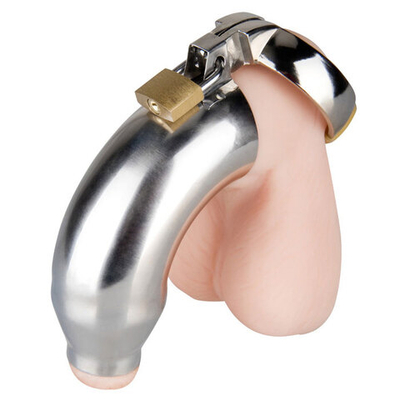 Металлический пояс верности закрытого типа со съемным наконечником (Цвет: серебро)