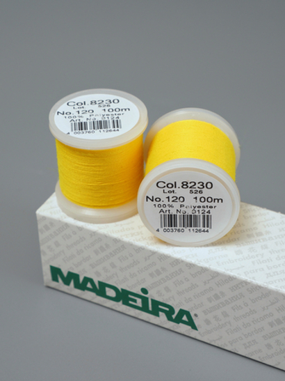 Нитки швейные Madeira aerofil №120 Col. 8230 яркий желтый (100 м)