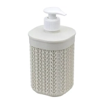 Диспенсер для мыла ВЯЗАНИЕ белый ротанг