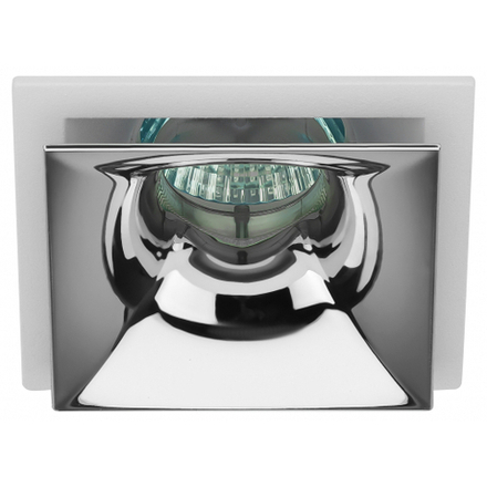 Встраиваемый светильник декоративный ЭРА KL102 WH/CH MR16 GU5.3 белый хром