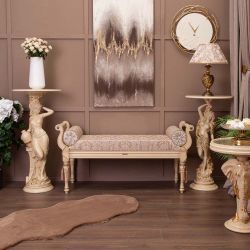 Банкетка Флоренция Айвори Каледония Даймонд Бисскоти