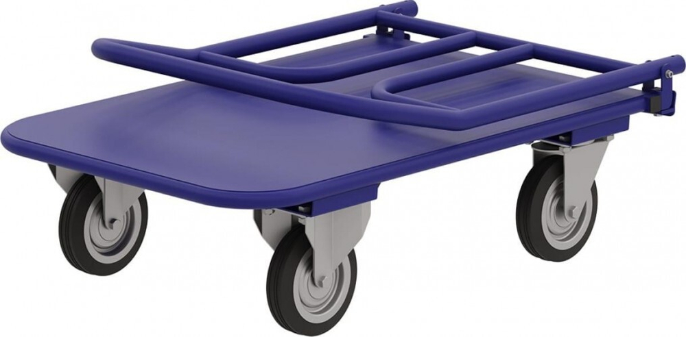 Тележка платформенная Rusklad ТПСР 2 М П складная ручка, педаль, 600 х 900 мм г/п до 550 кг
