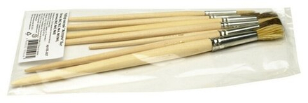 Набор кистей "Для гуаши и акварели" "Ассорти" 8шт.: белка (№2, №3, №4, №5,№6), щетина (№3, №5, №8)