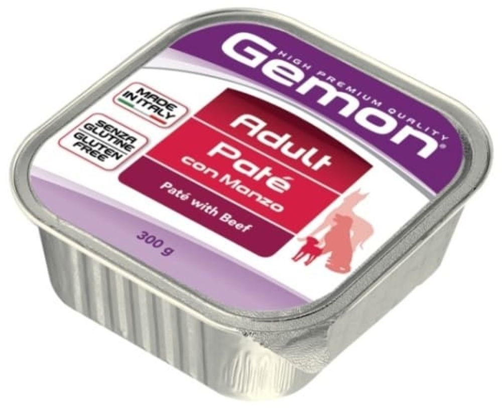 Gemon 300г Dog консервы для собак паштет говядина