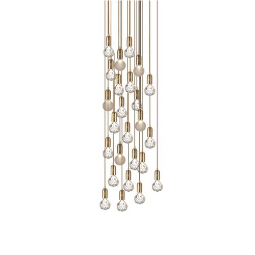 Подвесной дизайнерский светильник Crystal Bulb by Lee Broom (10 подвесов)