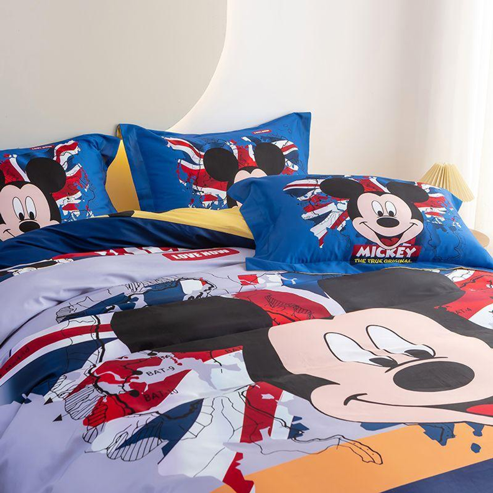 Постельное белье DISNEY 1.5 Полуторка Сатин Микки Маус