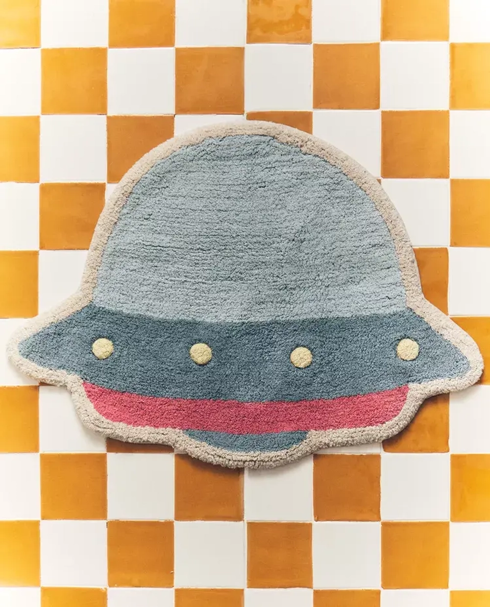 ZARA HOME ДЕТСКИЙ КОВРИК ДЛЯ ВАННОЙ "ЛЕТАЮЩАЯ ТАРЕЛКА", СИНИЙ