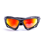 очки для водных видов спорта Australia Черные Матовые Зеркально-оранжевые линзы. Вид спереди