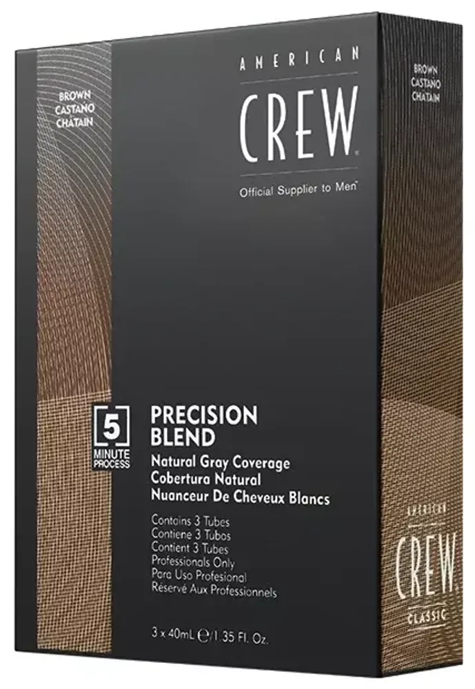 American Crew Precision Blend Краска-камуфляж для седых волос, 7/8 блонд 3x40 мл